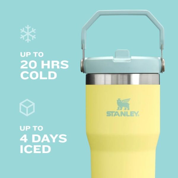 Stanley IceFlow Flip Straw Tumbler with Handle 30 oz | Twist On Lid and Flip Up Straw | Leak Resistant Water Bottle | Insulated Stainless Steel |BPA-Free | Lilac - Image 2