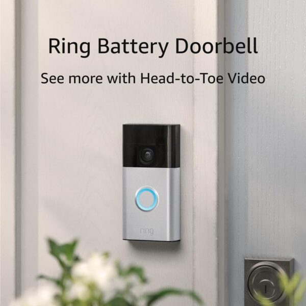 Ring Battery Doorbell, Head-to-Toe Video, Live View with Two-Way Talk, and Motion Detection & Alerts (newest model), Satin Nickel - Image 6