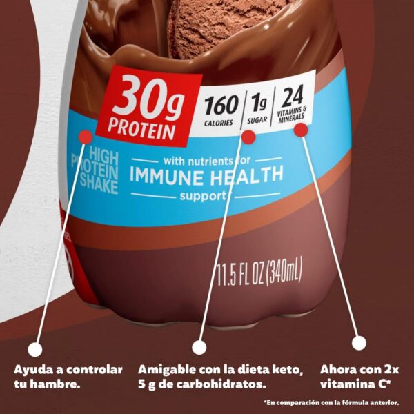 Premier Protein Shake, Chocolate, 30g Protein 1g Sugar 24 Vitamins Minerals Nutrients to Support Immune Health, 11.5 fl oz (Pack of 12) - Image 3
