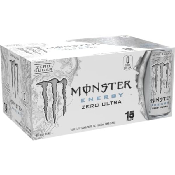Monster Energy Zero Ultra, Sugar Free Energy Drink, 16 Ounce (Pack of 15) - Image 2