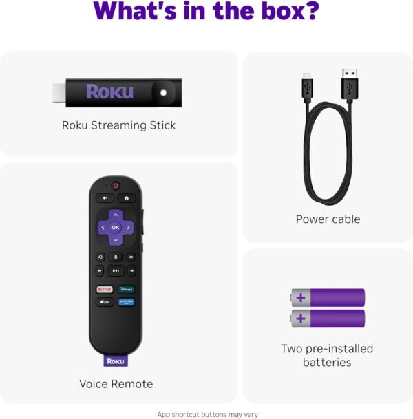 Roku Streaming Stick HD 2025 — HD Streaming Device for TV with Roku Voice Remote, Free & Live TV - Image 2