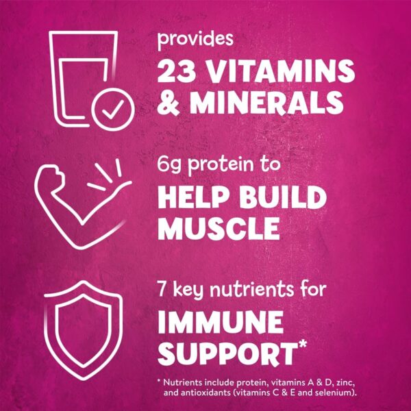 PediaSure Grow & Gain with Immune Support Shake Mix Powder, 23 Vitamins & Minerals, 6g Protein, Non-GMO, Gluten-Free, Vanilla, 14.1 oz Can, Pack of 3-24 servings - Image 8