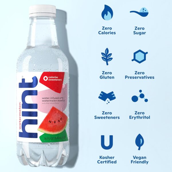 Hint Fruit-Infused Bottled Water, Best Sellers Variety Pack - Sugar Free Flavored Water with Zero Calories, Natural Fruit Essences, and No Artificial Sweeteners - 16 Fl Oz (Pack of 12) - Image 2