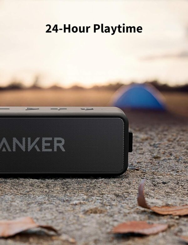Anker Soundcore 2 Portable Bluetooth Speaker with Stereo Sound, Bluetooth 5, Bassup, IPX7 Waterproof, 24-Hour Playtime, Wireless Stereo Pairing, Speaker for Home, Outdoors, Travel - Image 3