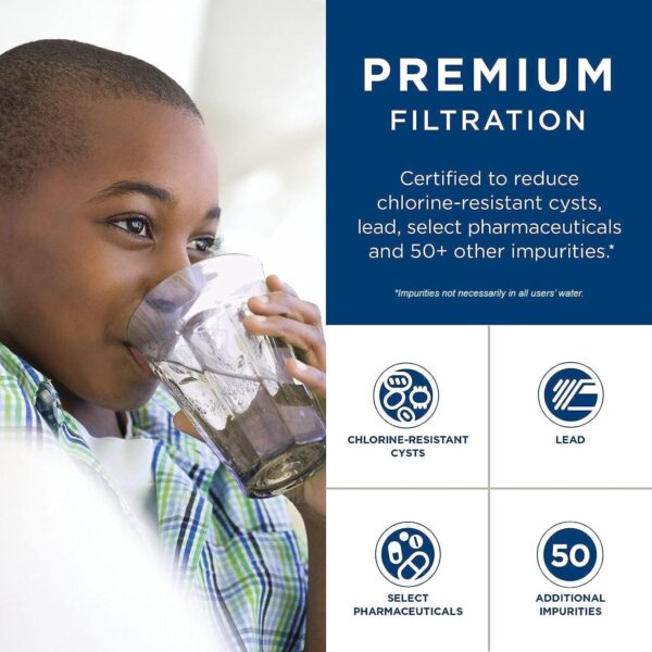 GE XWFE Refrigerator Water Filter, Genuine Replacement Filter, Certified to Reduce Lead, Sulfur, and 50+ Other Impurities, Replace Every 6 Months for Best Results, Pack of 1 - Image 6