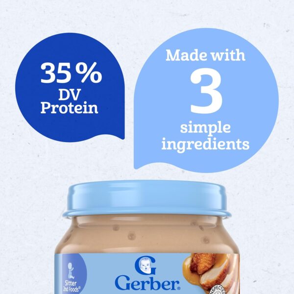 Gerber Stage 2, Chicken and Gravy Jar, Baby Food, Mealtime Poultry Puree, 10-Pack - Image 7