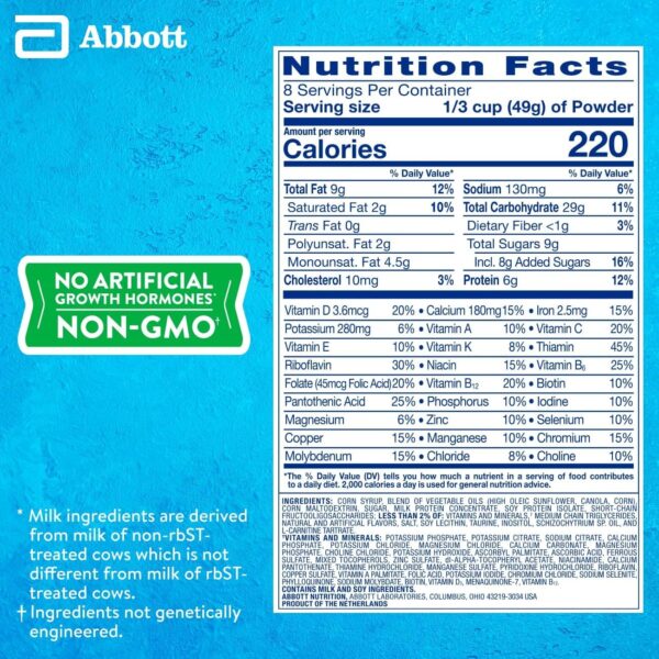 PediaSure Grow & Gain with Immune Support Shake Mix Powder, 23 Vitamins & Minerals, 6g Protein, Non-GMO, Gluten-Free, Vanilla, 14.1 oz Can, Pack of 3-24 servings - Image 10