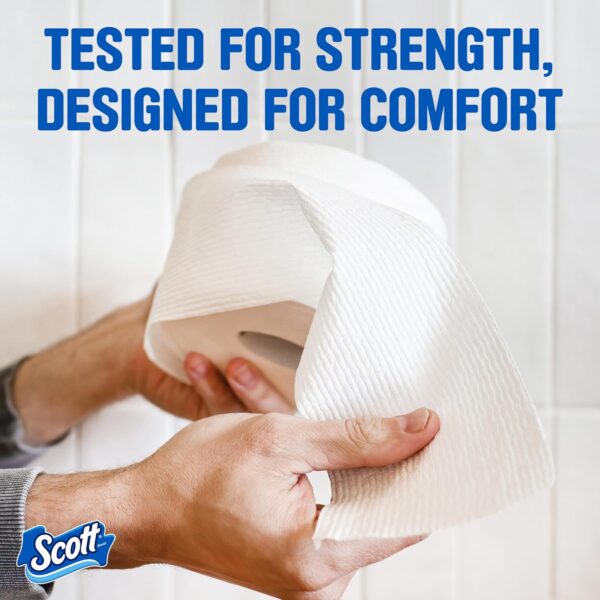 Scott ComfortPlus Toilet Paper, 12 Double Rolls, 231 Sheets per Roll, Septic-Safe, 1-Ply Toilet Tissue - Image 2