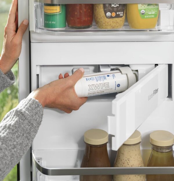 GE XWFE Refrigerator Water Filter, Genuine Replacement Filter, Certified to Reduce Lead, Sulfur, and 50+ Other Impurities, Replace Every 6 Months for Best Results, Pack of 1 - Image 2