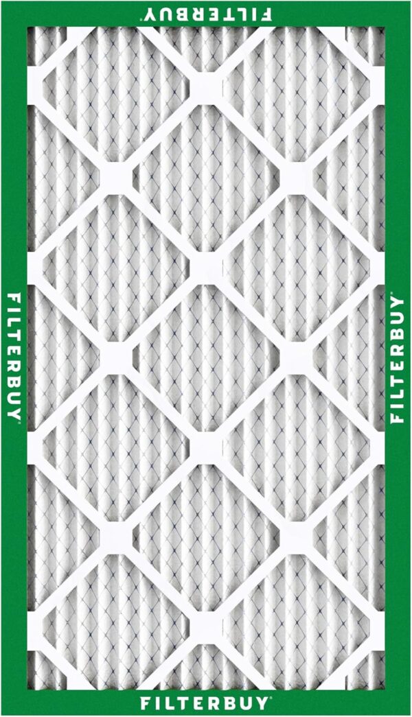 Filterbuy 16x25x1 Air Filter MERV 8 Dust Defense (4-Pack), Pleated HVAC AC Furnace Air Filters Replacement (Actual Size: 15.50 x 24.50 x 0.75 Inches) - Image 2